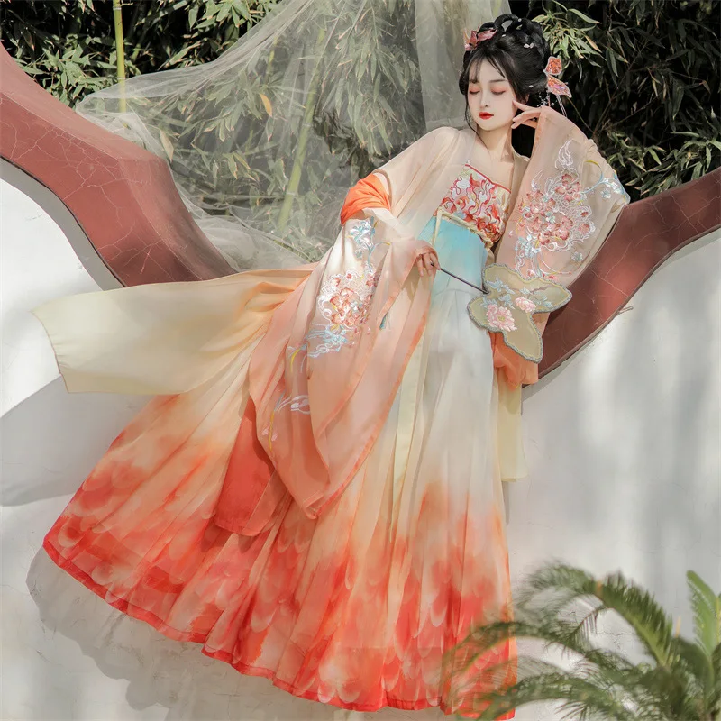 Оригинальное платье Khov Hanfu для женщин новинка 2024 весна-лето рубашка Tang Xianqi с