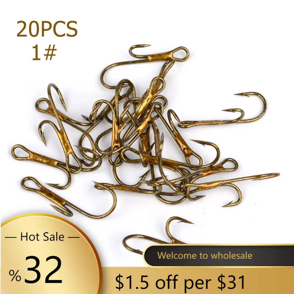 

High Carbon Steel Fishing Double Hook Worm Lure Barbed Crank Hook Pike Fishhooks Fishing Hooks Single Jig Fish Hook Tackle 20pcs