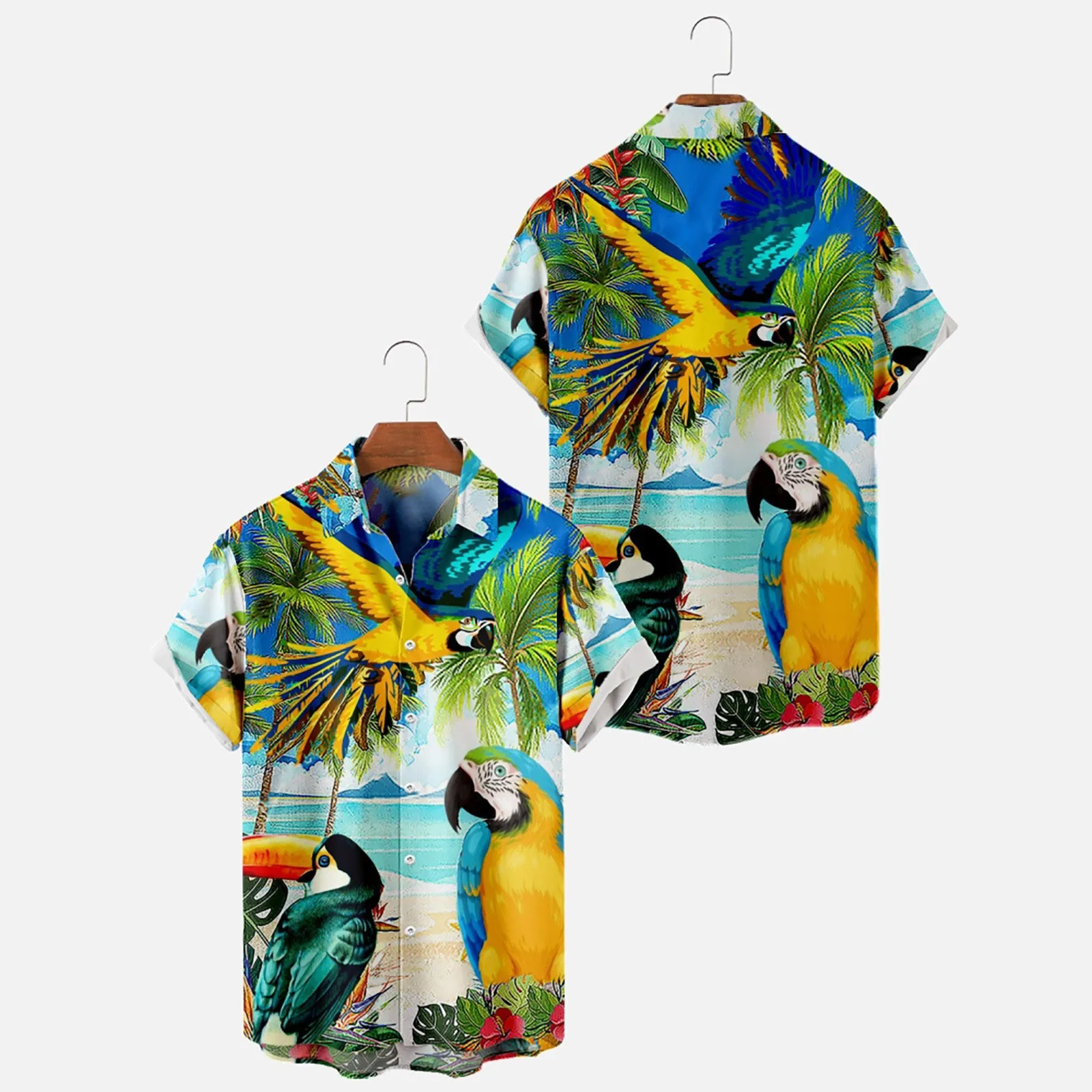 

Гавайская рубашка для мужчин, Пляжная сорочка с принтом s, коротким рукавом, пуговицами, Топ реглан для йоги, среднего размера, для младшей, 10 ...