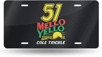 mello yello cole trickle license plate with drainage holes rust proof license plate frame for car metal car plate tag
