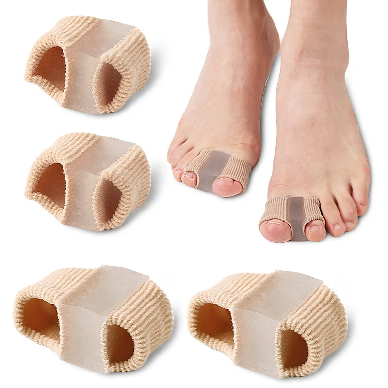 

1PC Toe Separator Spacers 2 Loops Fabric Bunion Corrector with Gel Lining for Bunion Pain Relief and Overlapping Toe
