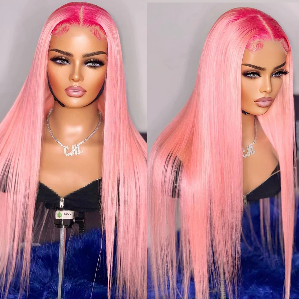 

Ombre Blonde Human Hair Wigs For Women Straight Pink Brazilian Remy Hair 613 Lace Frontal Wig Yellow Lace Wigs Pre Plucked