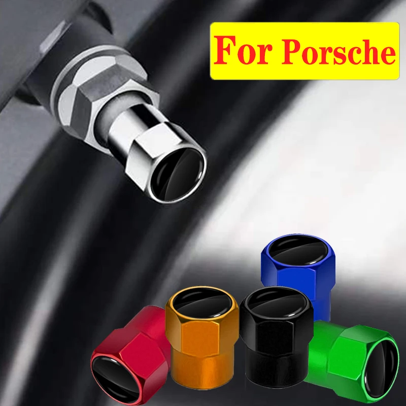 

New 3D Metal Car valve Wheel Tire Valve Stem Caps Auto accessories For Porsche Boxster Cayenne Panamera Macan Cayman 911 996 997