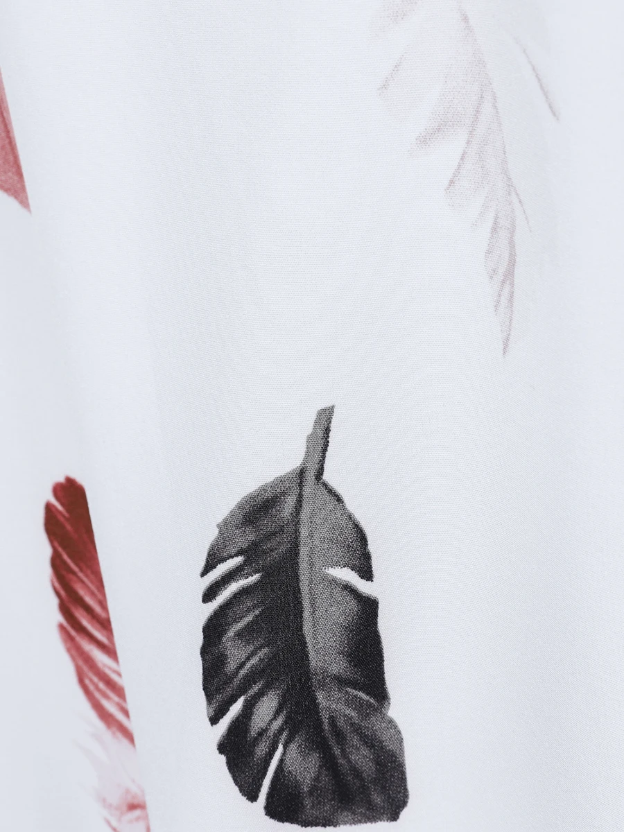 Finjani Tank Tops Plus Size Casual Loose Feather Print Tank Top Spring And Summer Polyester Top