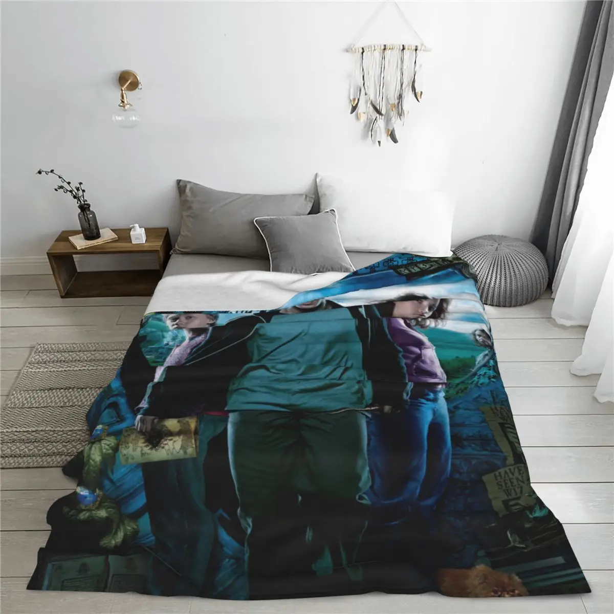 The Prisoner Of Azkaban Blanket Harryed Pottered Decorative Flannel Throw Super Warm Quality Bedspread Birthday Present