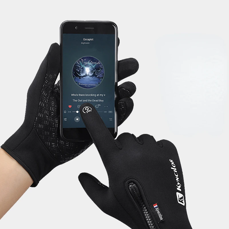 

Shockproof Sponge Winter Warm Cycling Bicycle Bike Ski Outdoor Camping Cycling Hiking Gloves Sports Full Finger Black