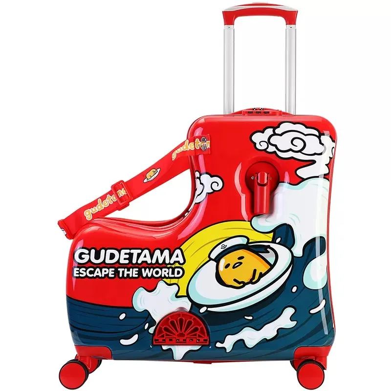 AO WEI LA Duffel Bag for Kids Ride-On Suitcase Carry-On Luggage with Wheels Suitcase Fits to Kids Aged 2-12 Years Old 20 24 Inch
