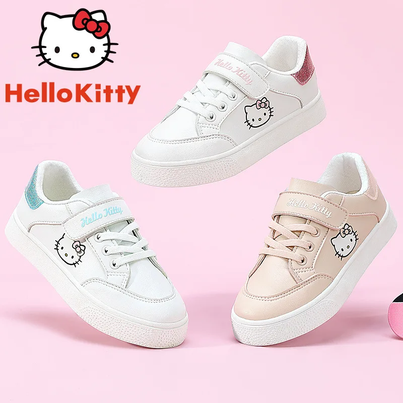 

Sanrio Hello Kitty Autumn Kids Casual Sneakers Children White Board Shoes Teens Sport light Student Soft Sole Fashion Girls Baby