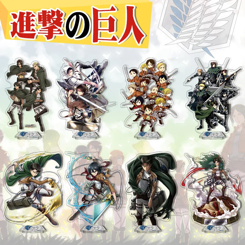 

Anime Attack on Titan Character Acrylic Figure Stand Model Plate Desk Decor Shingeki No Kyojin Cartoon Standing Sign Friend Gift