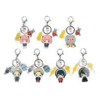 japan anime spy%c3%97family character cosplay key chain acrylic cartoon loyor anya yor figure keychains cute bag keyrings fans gift