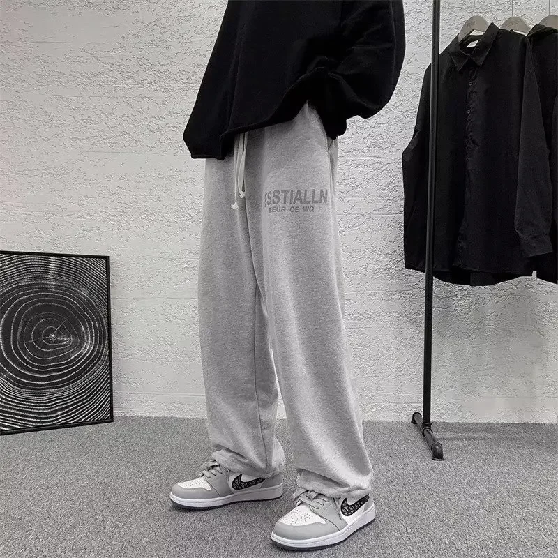 Мужские повседневные брюки с завышенной талией Модные осенние спортивные