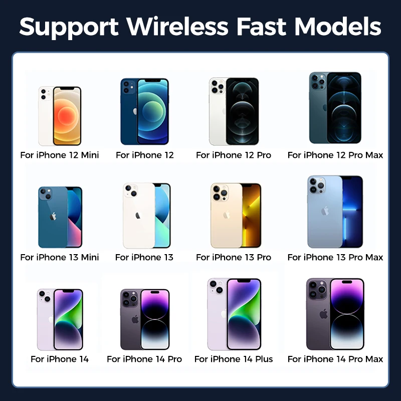 Joyroom Magnetic Car Phone Holder Wireless Charger With Blue Light For iPhone 14 13 12 Pro Max Fast Charging Car Charger Holder
