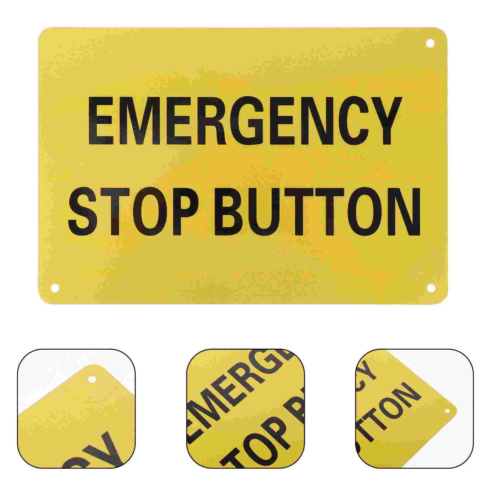 

Warning Emergency Stop Sign Industrial Machinery Metal Emergency Stop Sign