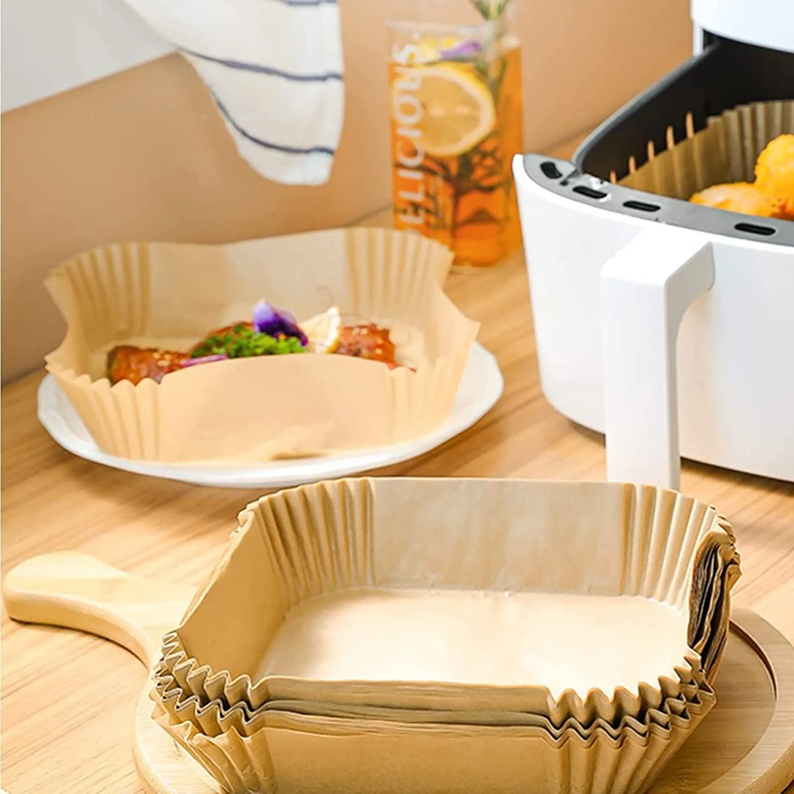 Квадратный Одноразовый бумажный вкладыш антипригарные бумажные вкладыши для