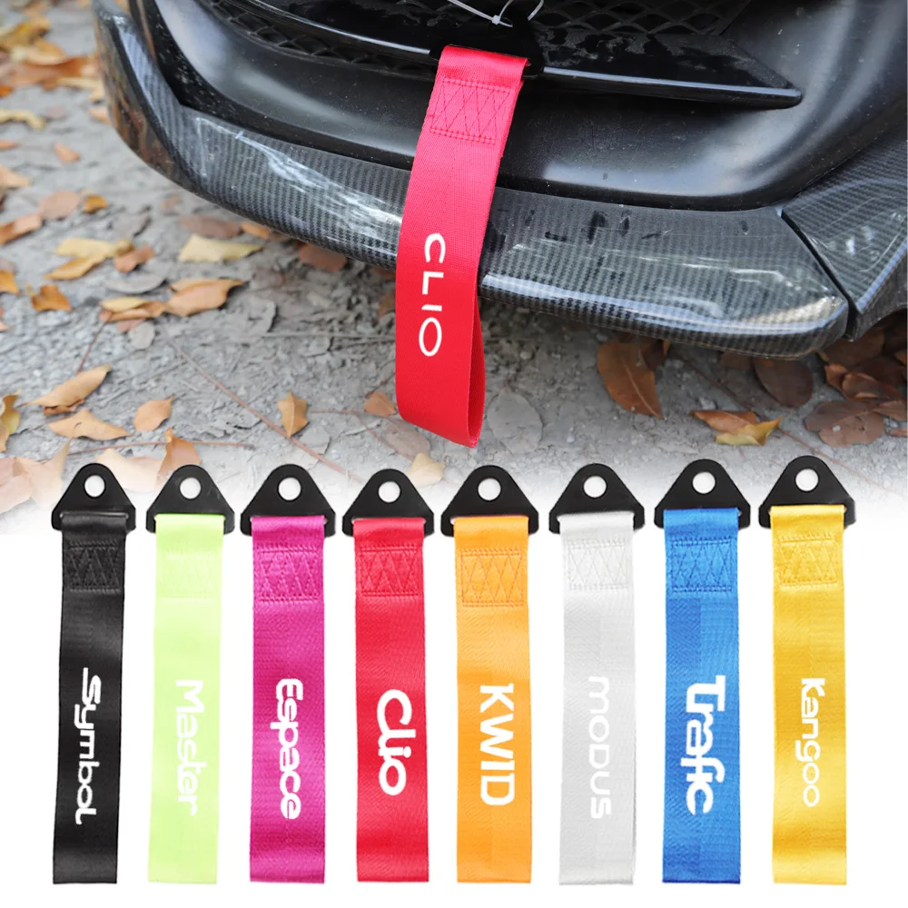 

Car Trailer Tow Rope Strip For Renault Clio Kangoo Trafic Modus Kwid Espace Master Symbol Twingo Wind Latitude Auto Accessories