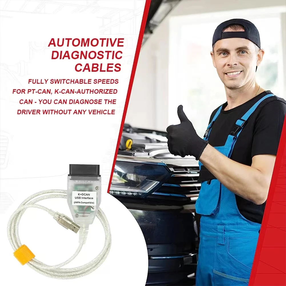 Диагностический Интерфейсный Кабель OBD2 Со Сканером K+CAN DCAN USB FT232RL Для BMW —