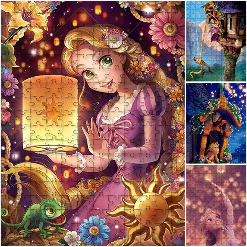 

Disney Movie Tangled Jigsaw Puzzles 1000 Pieces Princess Rapunzel Wooden Puzzles For Adult Cartoon Child Educational Toys Gifts