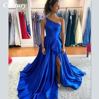 century royal blue prom dresses a line stain prom gown sleeveless evening dress charming sexy celebrity dresses robe de bal