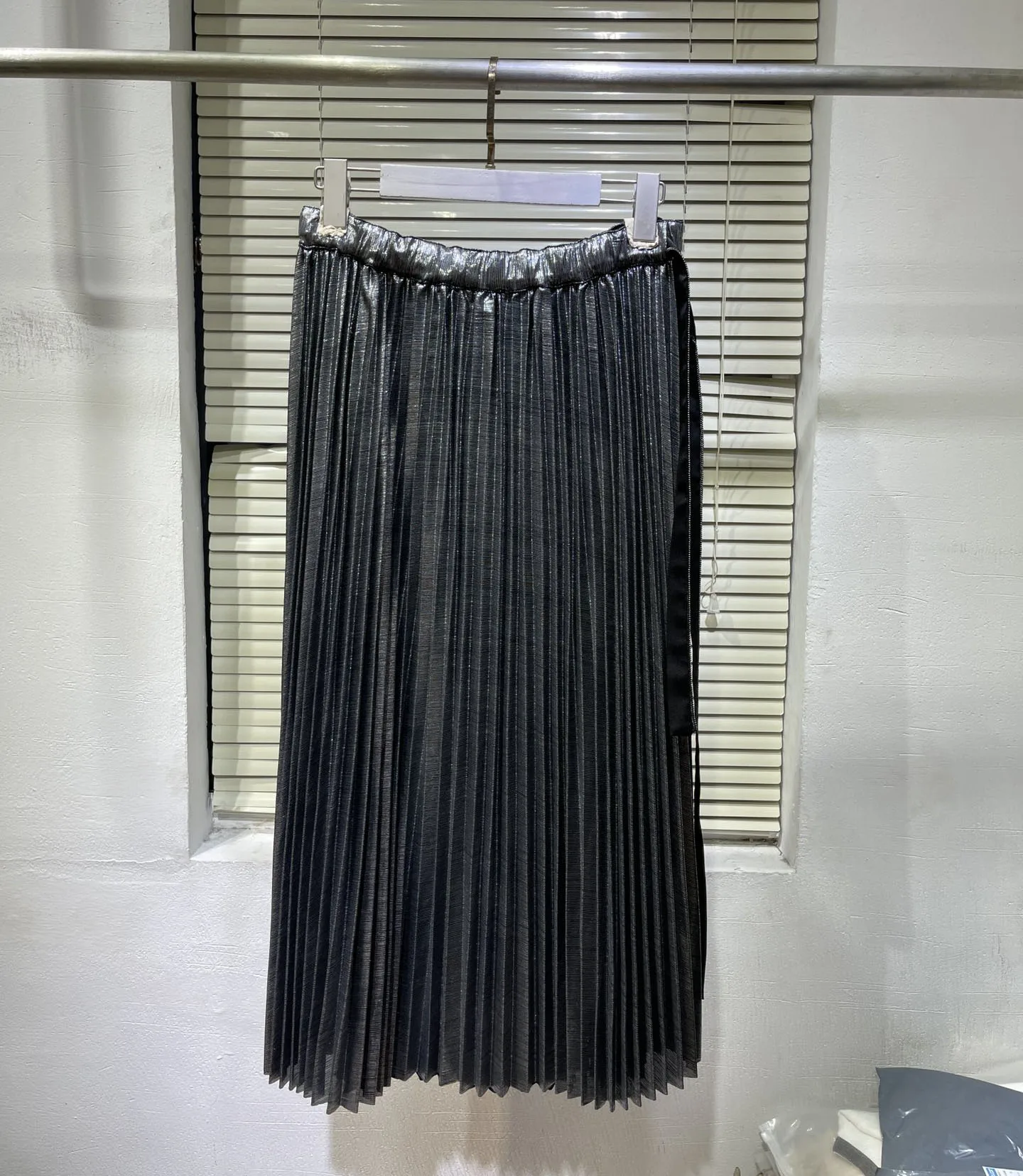 

Женская плиссированная юбка средней длины, летняя юбка с эластичным поясом