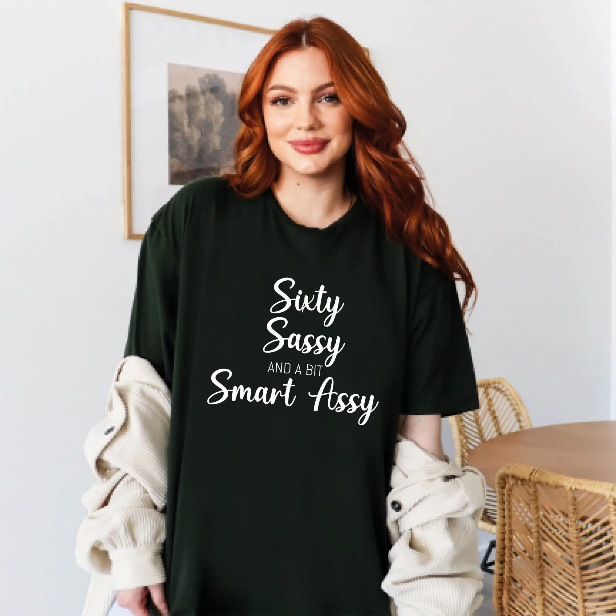 Футболка на 60-летие Sixty Sassy And A Bit Smart Assy S Friend