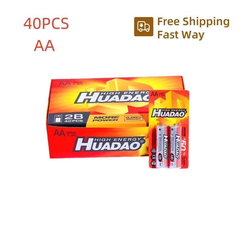 Одноразовые батарейки AA 1 5 в R6P 40 шт