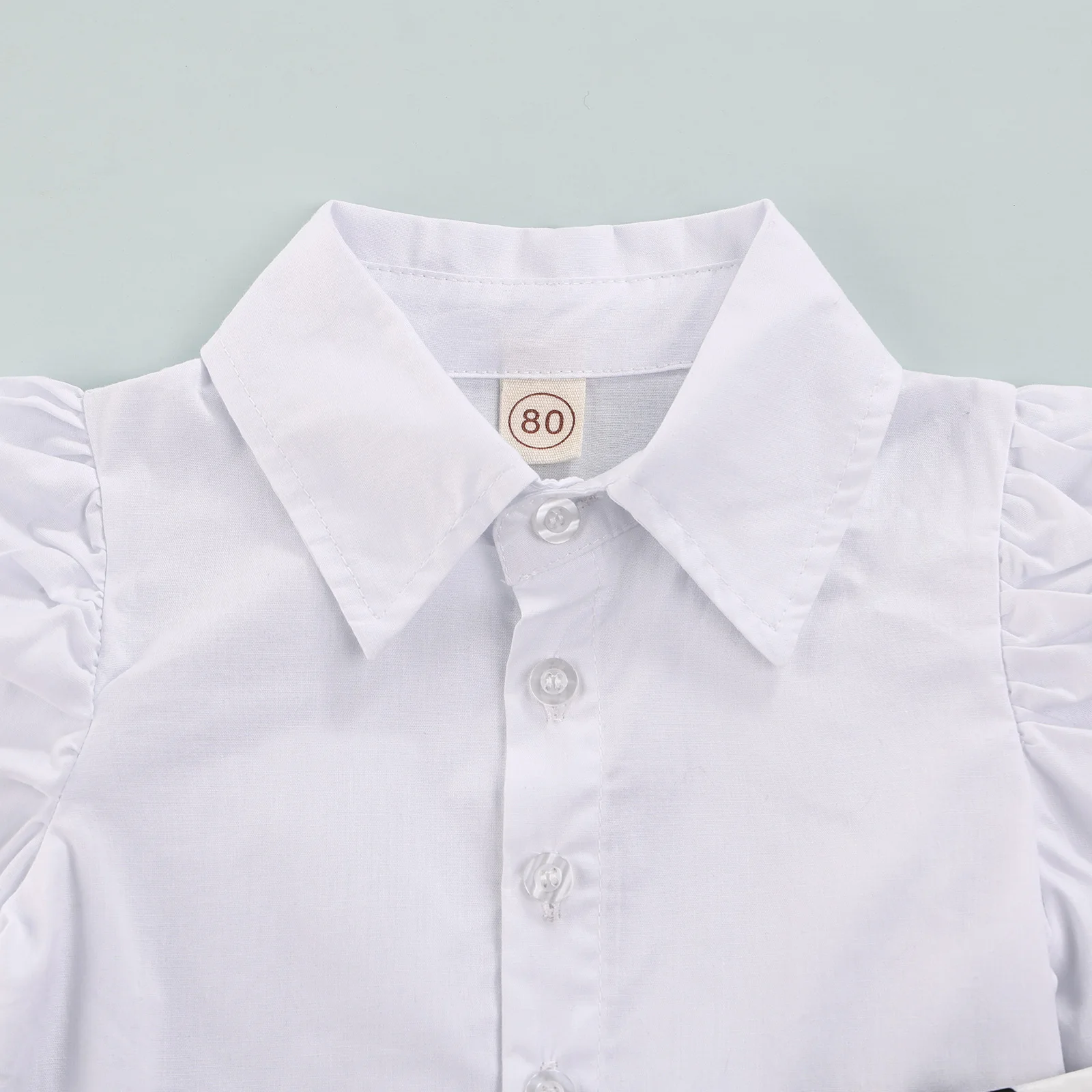 Повседневное платье-рубашка для маленьких девочек комплект одежды блузка с