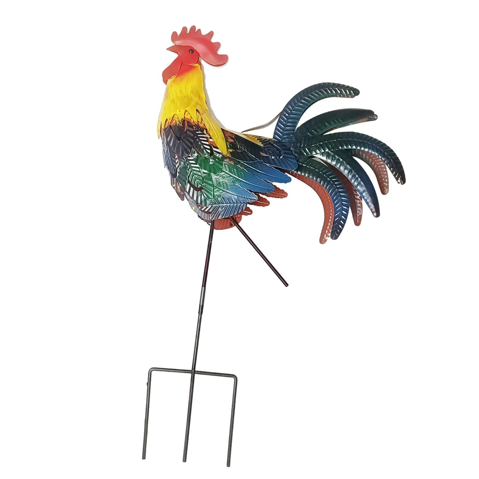 

Metal Rooster Garden Statue Decor Home Decorative Chicken Figurine Ornament For Farmhouse Lawn Courtyard Rustic Metal Chicken
