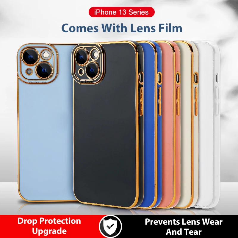 

Fashion Anti-scratch Soft Shell Tpu Phone Case For Iphone 13 12 11 Pro Max Xs Max Xr X Shockproof Lens Protection Back Cover