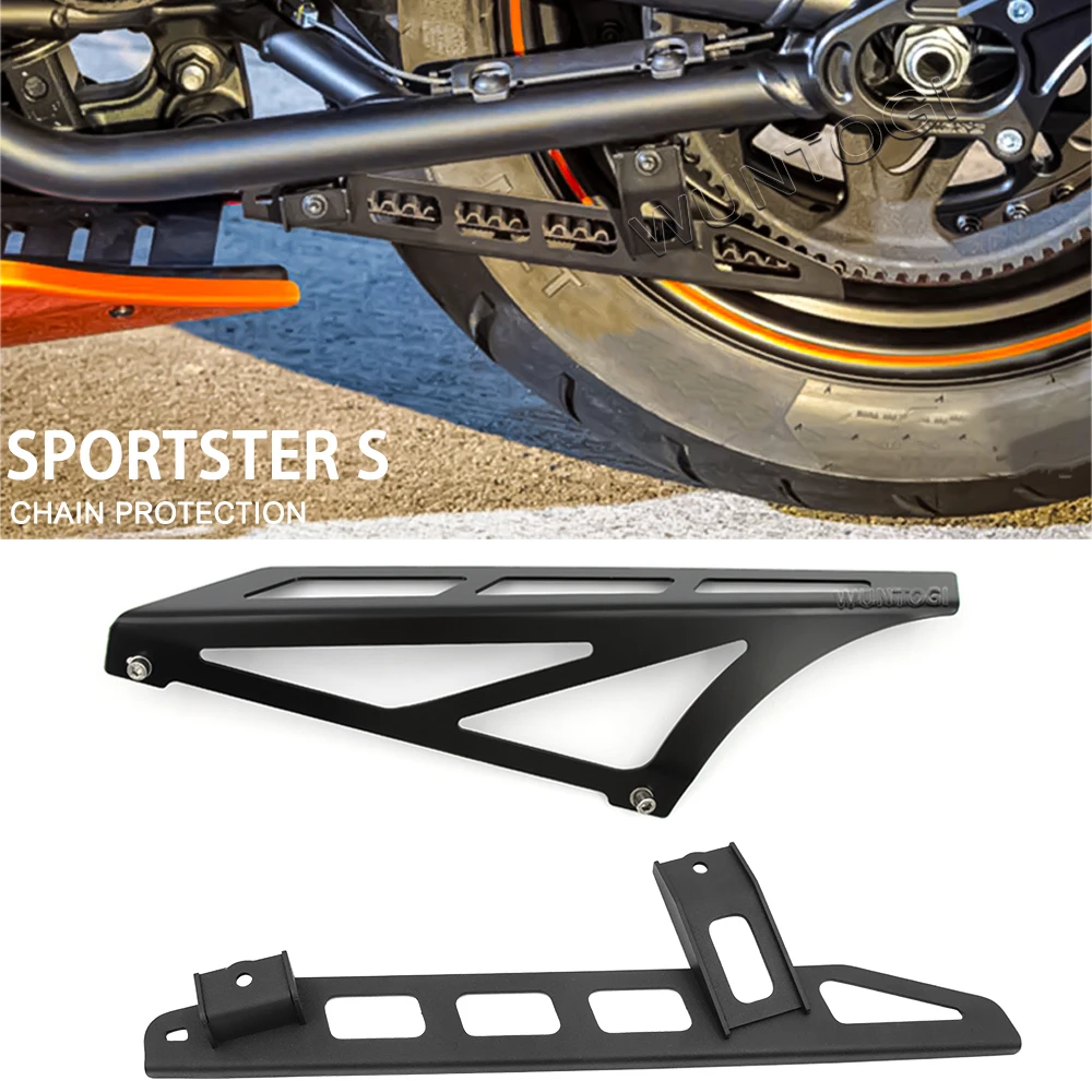Для Sportster S 1250 RH 1250S RH1250 2021-защитный ремень для мотоцикла, защитная крышка цепи, направляющее колесо, комплект защиты от скольжения