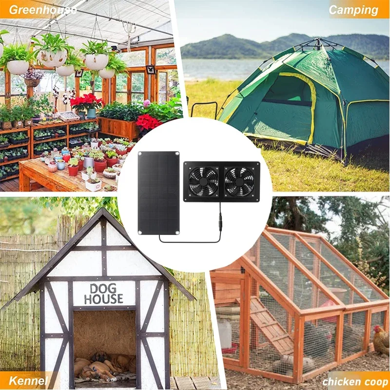 30 Вт 12 В солнечный вытяжной вентилятор 6-дюймовый мини-вентилятор с питанием от