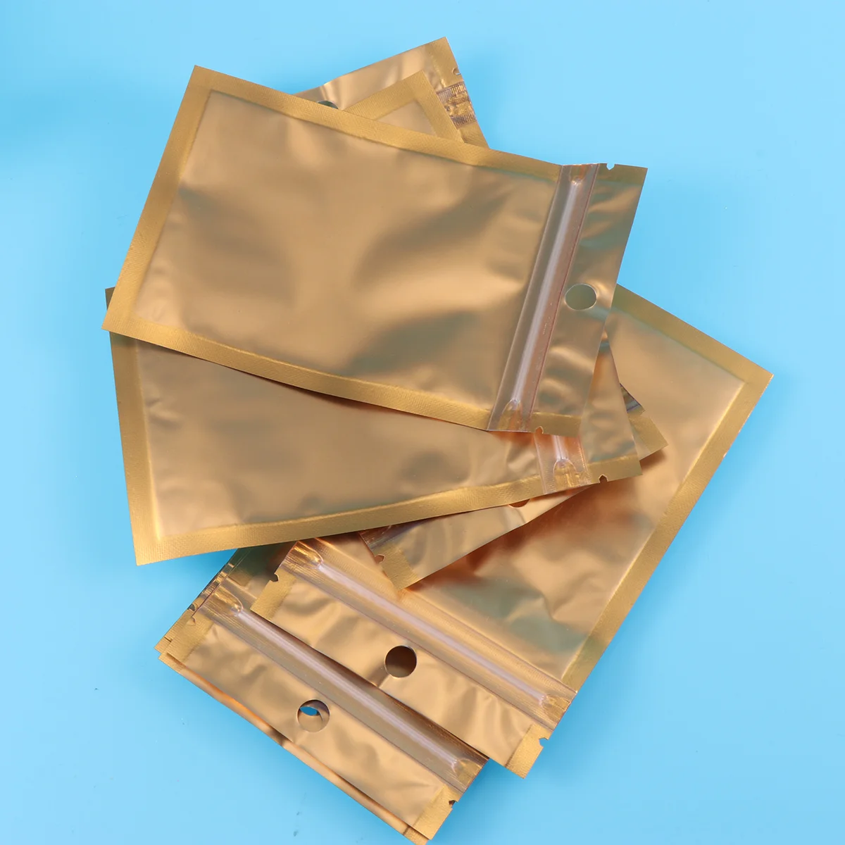100 шт. закрывающаяся матовая сумка из алюминиевой фольги плоская молния