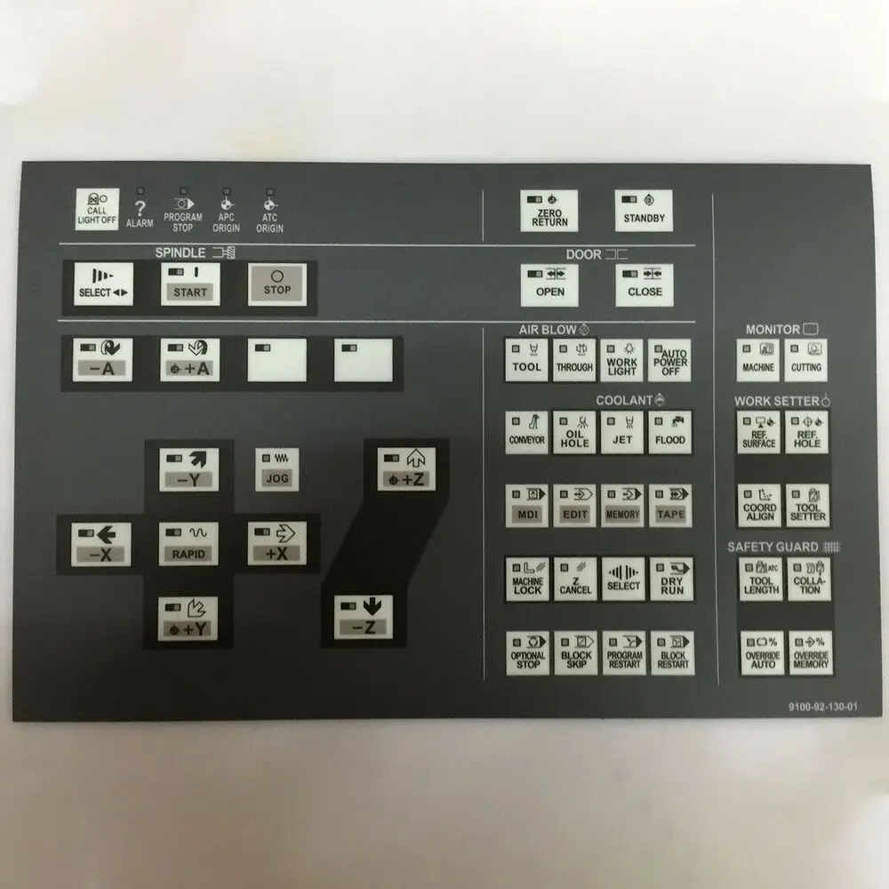 

For Hitachi CNC Lathe VS40 VS50 VS60 Operation Panel Button Film 9100-92-130-01