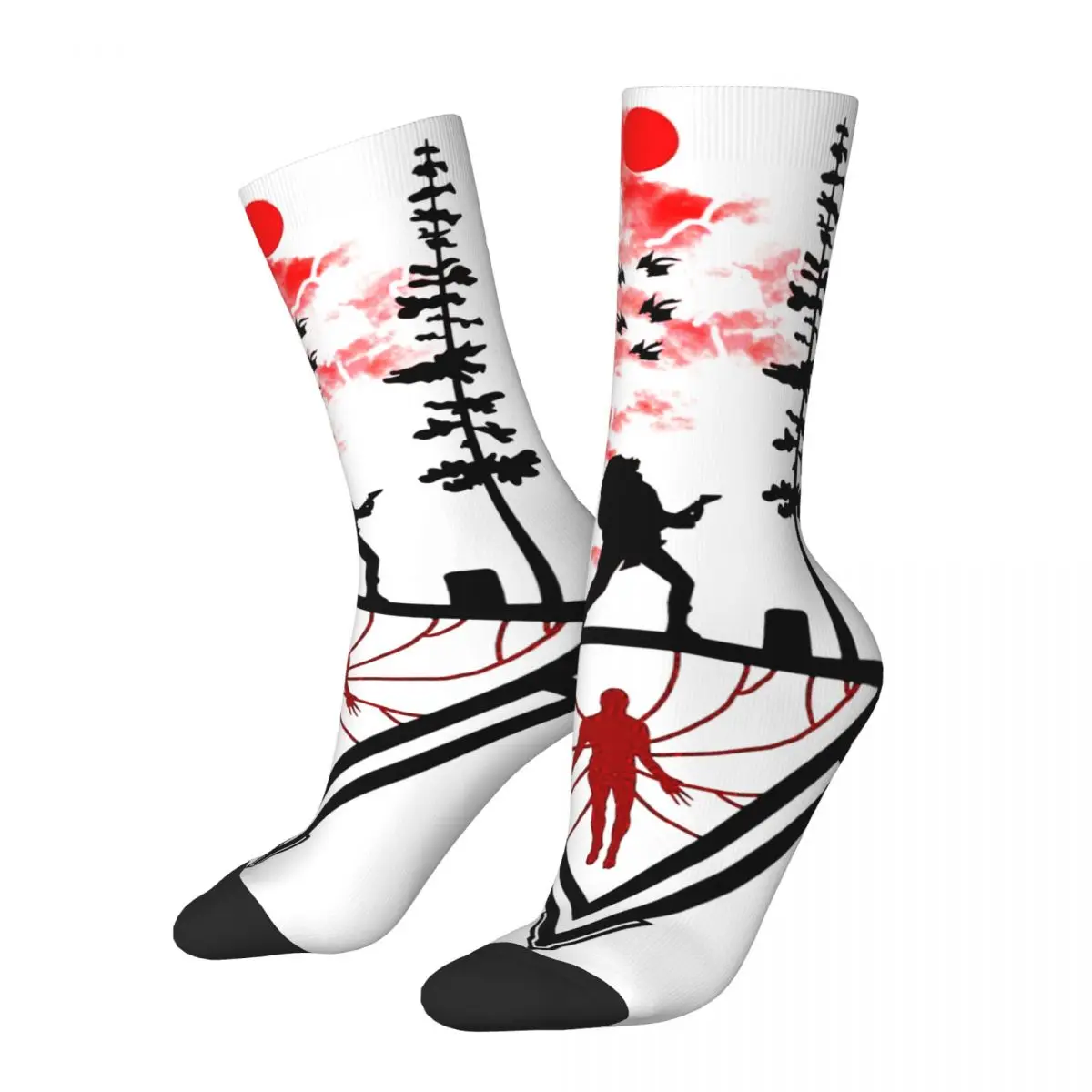 

Men's Compression Socks Most Metal Concert By Eddie Vintage Harajuku hellfire club Stranger Things season Seamless Crew Sock