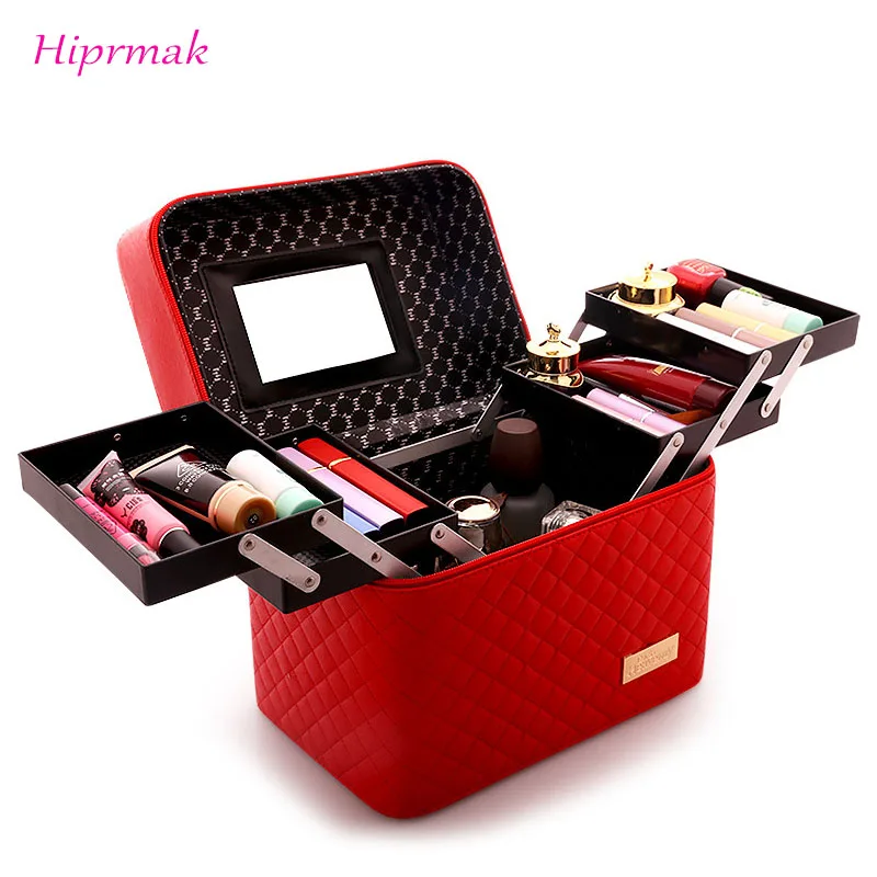 

Profession Makeup Case Fashion Beautician Cosmetics Organizer Storage Box Tool Suitcase for Women Makeup Bags Makeup Organizer
