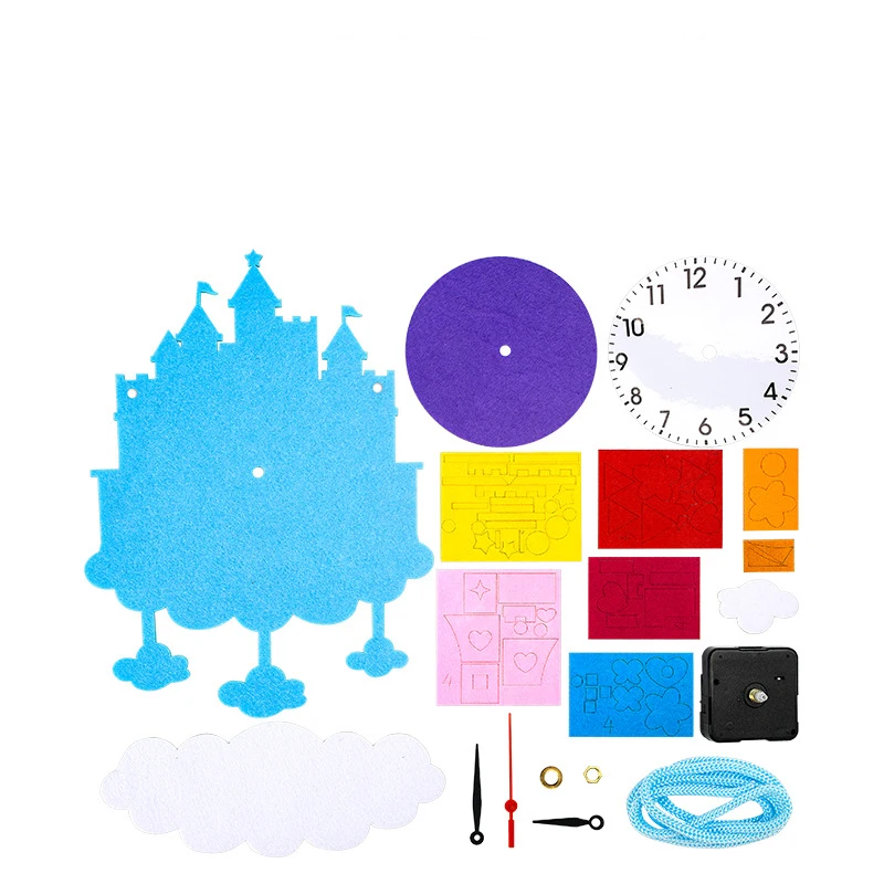 Baby DIY Clock Toys Montessori Arts Crafts Hour Minute Second Children Cognition Clocks Toys for Kids Gift Early Preschool Gifts