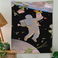 tapestry astronaut teen room decoration machine washable rectangle tapestries walls decoration for beach towel piclinc mats