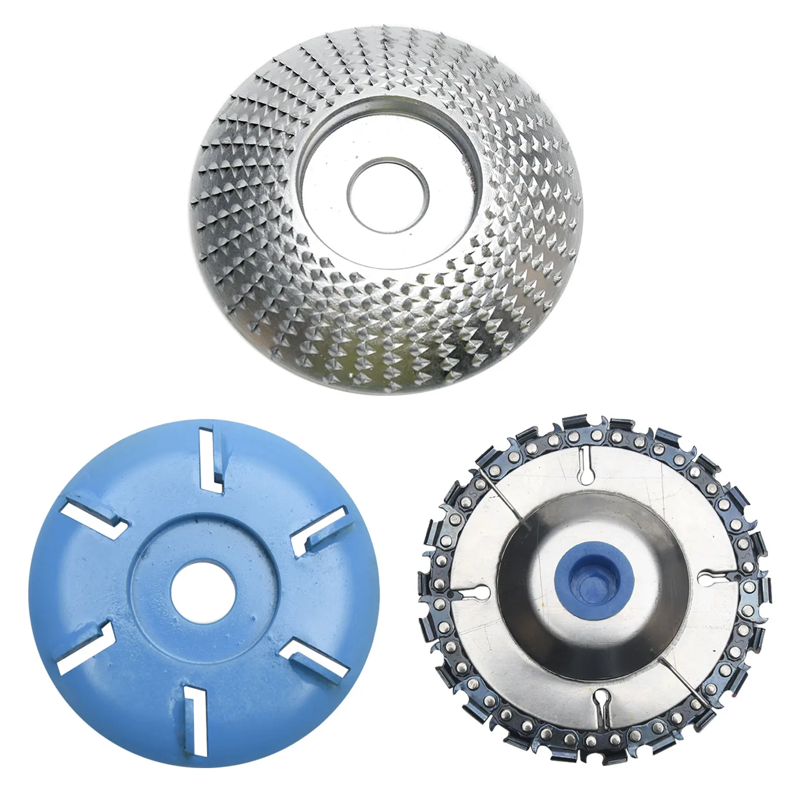 

4pcs/set Sanding Durable Grinding Wheel Wood Carving Disc Polishing Woodworking Shaping Cutting Angle Grinder Attachment Tool