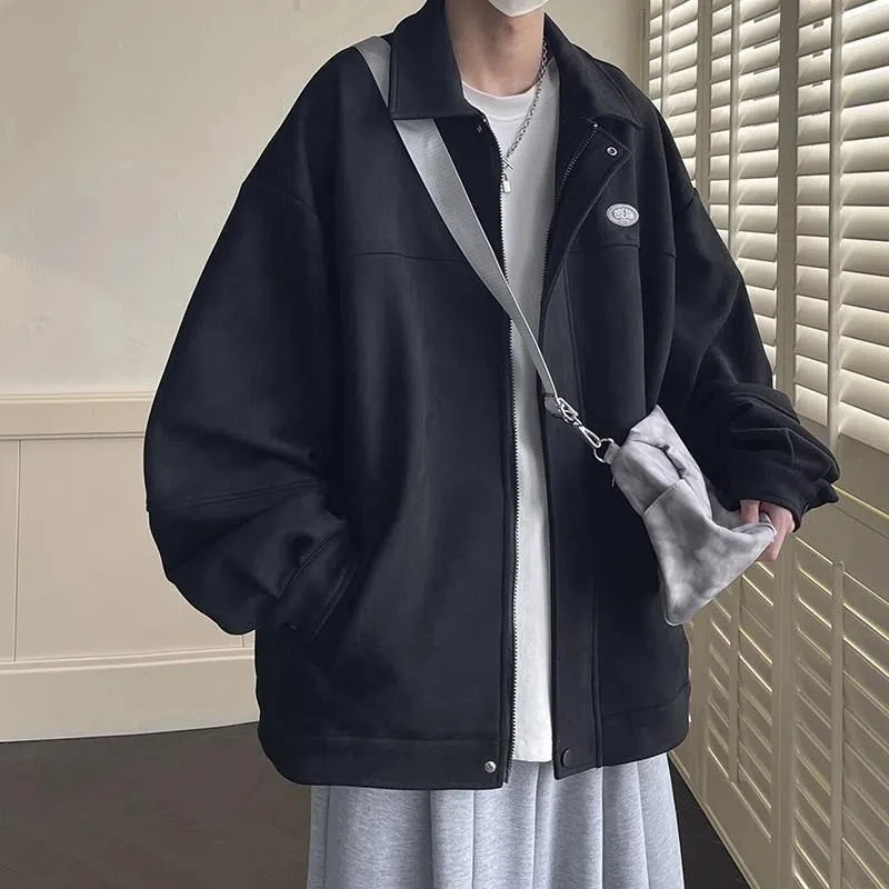 Autumn Winter Fashion Man Solid Soft Warm Casual Shirt Men's Loose Tess Cool Boys All Match Coat Cardigan Jacket