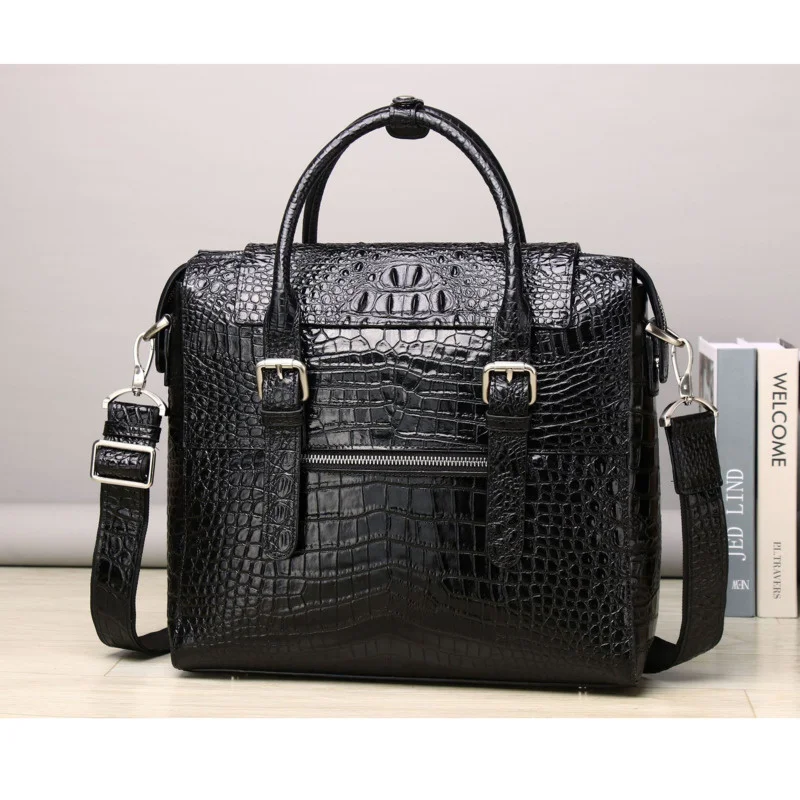 New Men's Luxury Business Briefcase High Quality Single Shoulder Bags Genuine Laptop Bag Leather Large Capacity Fashion Handbag