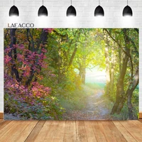 laeacco mountain path scenery backdrop sunrise valley spring floral nature landscape child adult portrait photography background