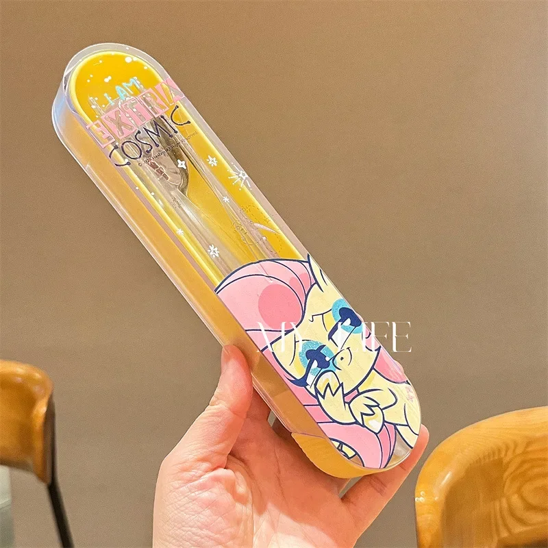 Мой маленький пони, аниме 304, детская посуда из нержавеющей стали, Pinkie Pie, офисный работник, портативный ланч-бокс, ложка, набор палочек для еды, подарок (art.: 3920cb35ea152) - 3920cb35ea152