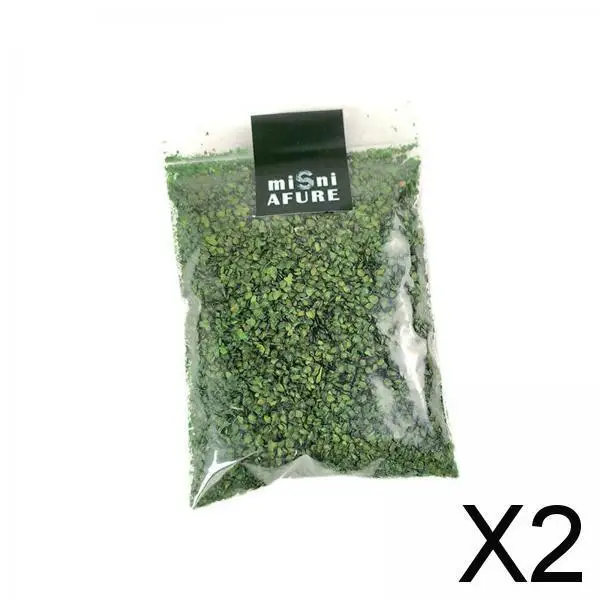 

2x реалистичные микро пейзаж листья мл сцена аксессуары лист для Wargame поезд железнодорожный песок стол DIY материал, зеленоватый