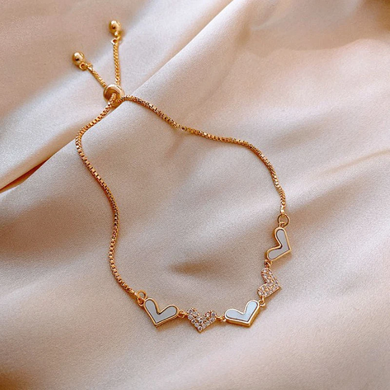 Велючий роскошный корейский женский браслет с кристаллами и медной ювелирной