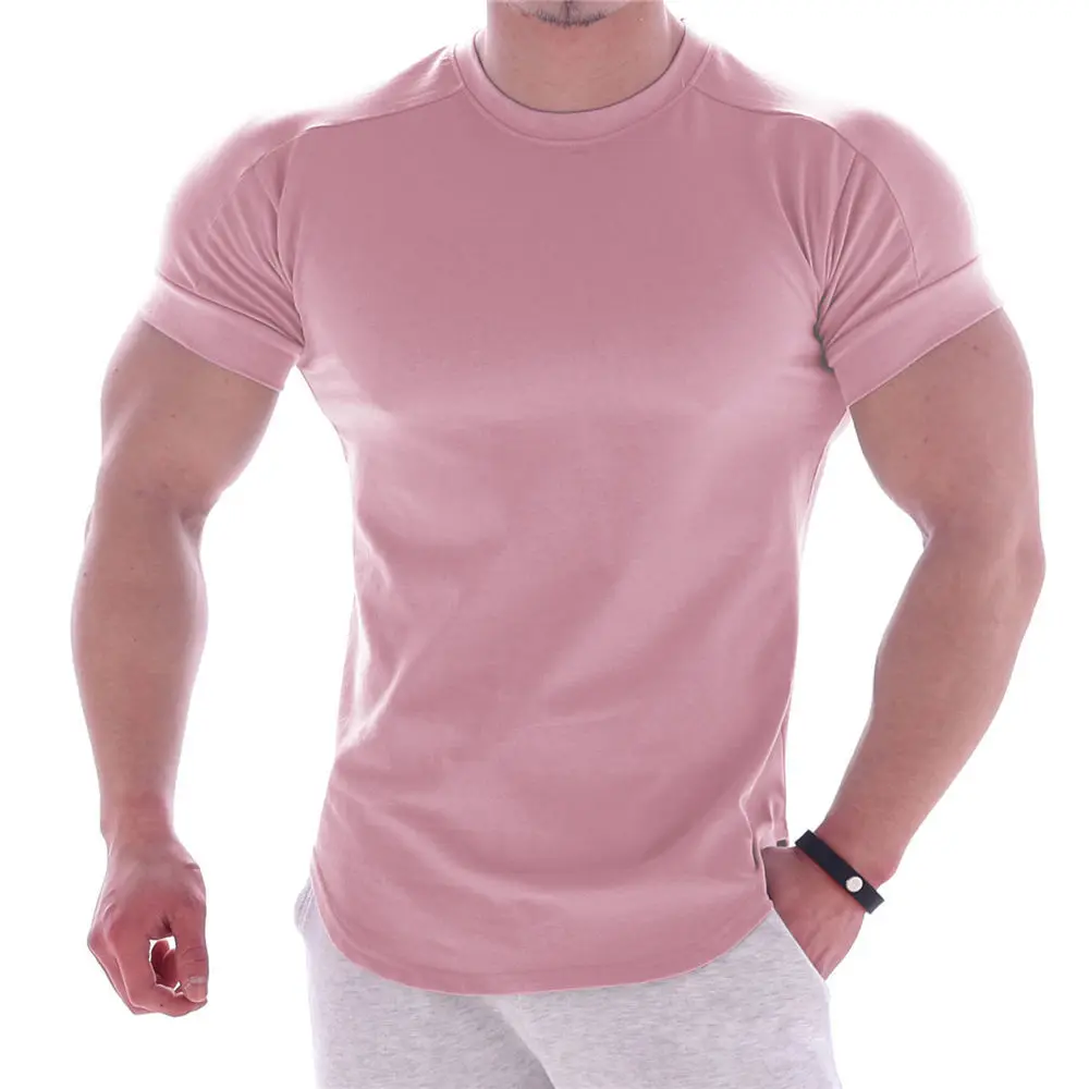 

Muscle Men's Fitness Clothes Sports T-shirt New Tights High Elastic Training Quick-drying Clothes Casual Short Sleeves