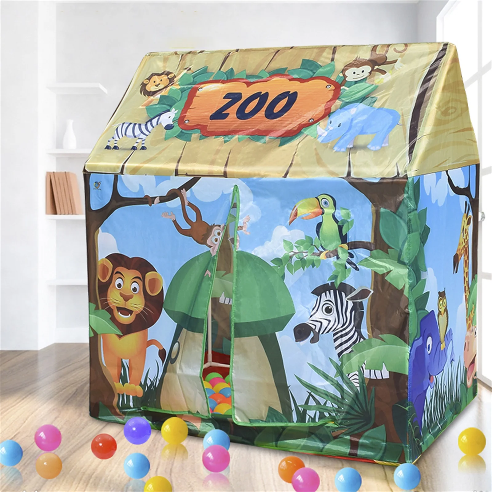 Green Animal Tent Children's Game House Toys 1