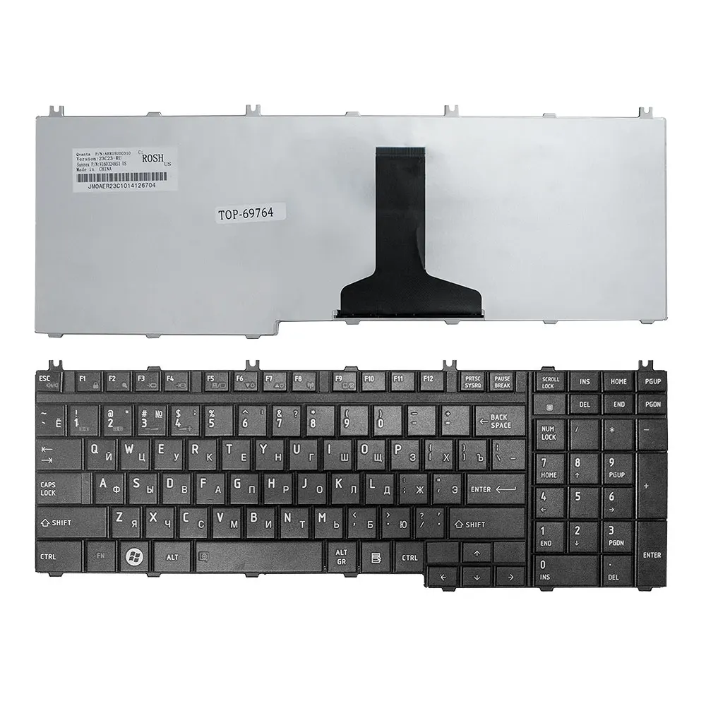 Клавиатура для Toshiba Satellite P300 черная|Комплектующие ремонта ноутбуков| |