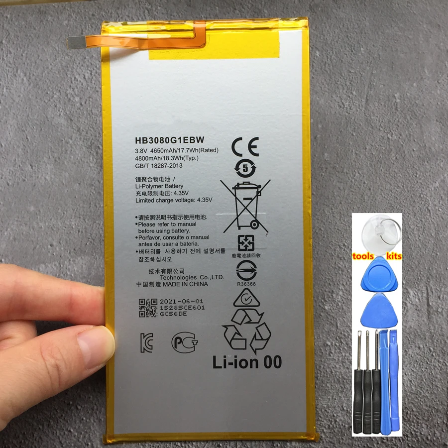 

Original 4800mAh Battery HB3080G1EBC HB3080G1EBW for Huawei Mediapad M1 8.0 T1 T1-821W T1-823l M2-803L Honor S8-701W S8-701U