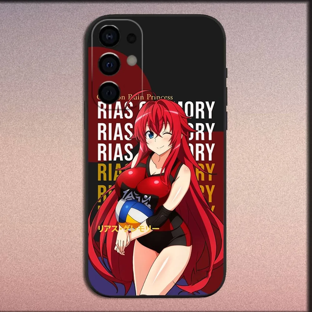 Чехол для телефона Anime R-Rias High Samsung S25 S24 S21 S22 S23 S30 Ultra S20 Plus Fe Lite Note 10 9 5G черный мягкий