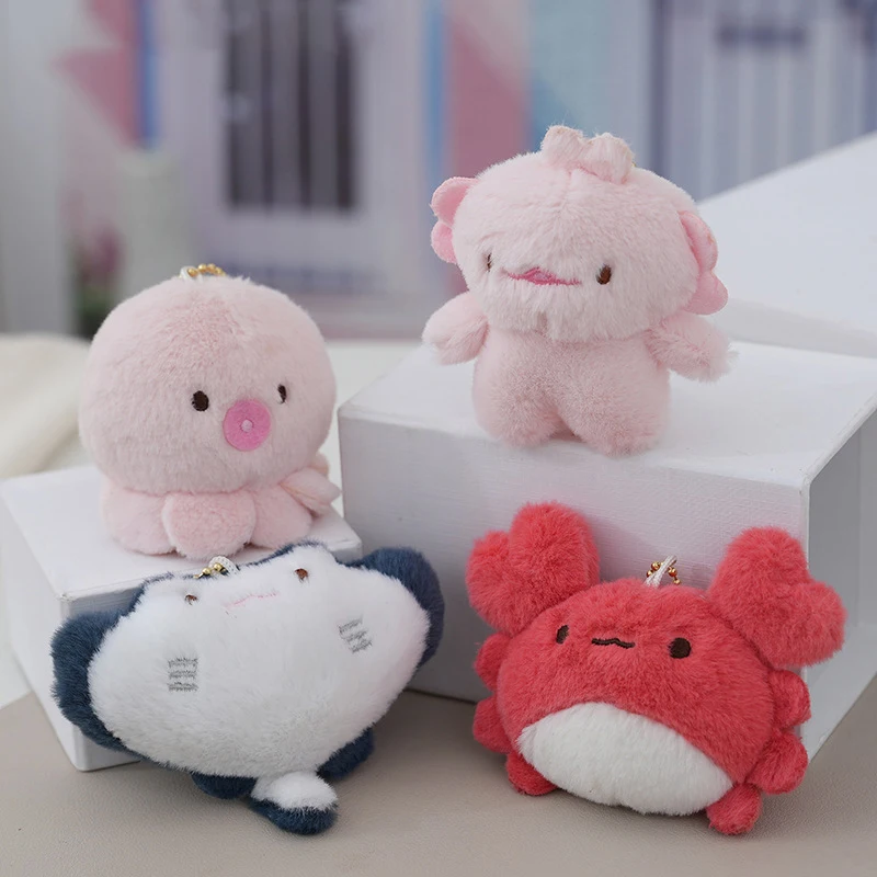 1 шт. плюшевый брелок для ключей в виде осьминога