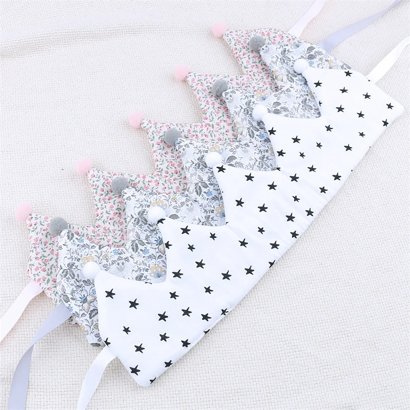 

Шапка-тюрбан детская мягкая с цветочным принтом и звездами